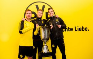 Botschafter für den Family-Cup (von links): Mario Götze, Marco Reus und Julian Weigl