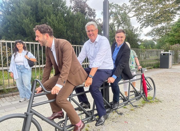 Felix Banaszak, Oberbürgermeister Patrick Burghardt, Bürgermeister a.D. Dennis Grieser