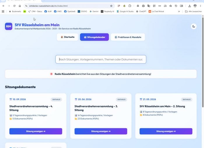 Demokratie mit „Röntgenblick": Wie das neue Online-Portal von Radio Rüsselsheim zur Arbeit der Stadtverordnetenversammlung